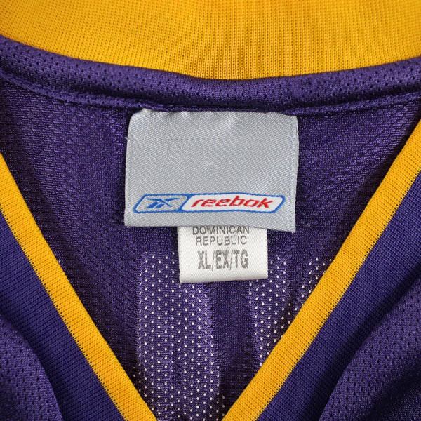 Reebox Lakers 8 Bryant Sz XL Purple Yellow 100% Nylon Jersey