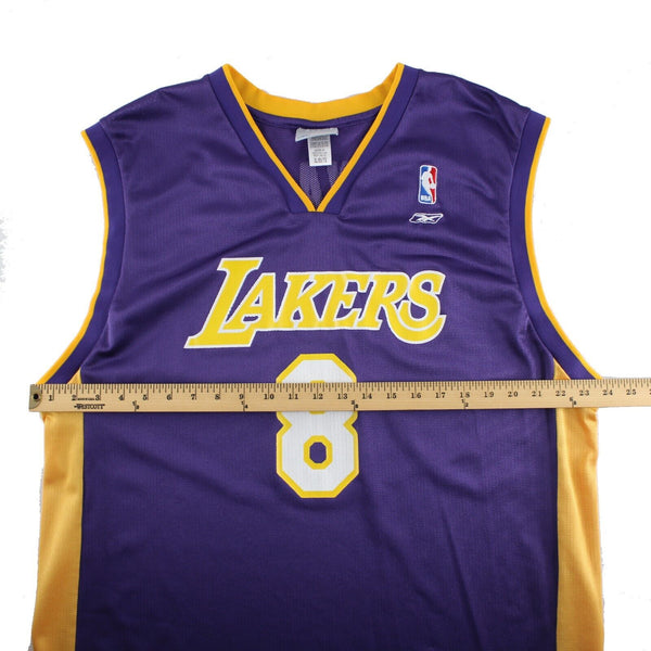 Reebox Lakers 8 Bryant Sz XL Purple Yellow 100% Nylon Jersey