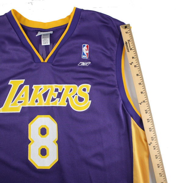 Reebox Lakers 8 Bryant Sz XL Purple Yellow 100% Nylon Jersey
