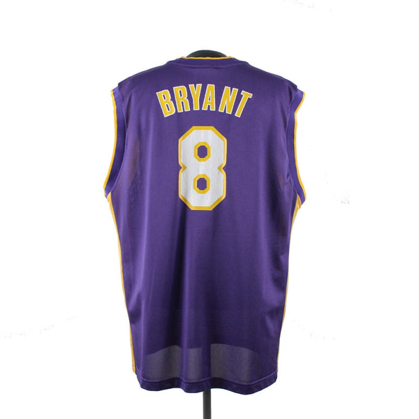 Reebox Lakers 8 Bryant Sz XL Purple Yellow 100% Nylon Jersey