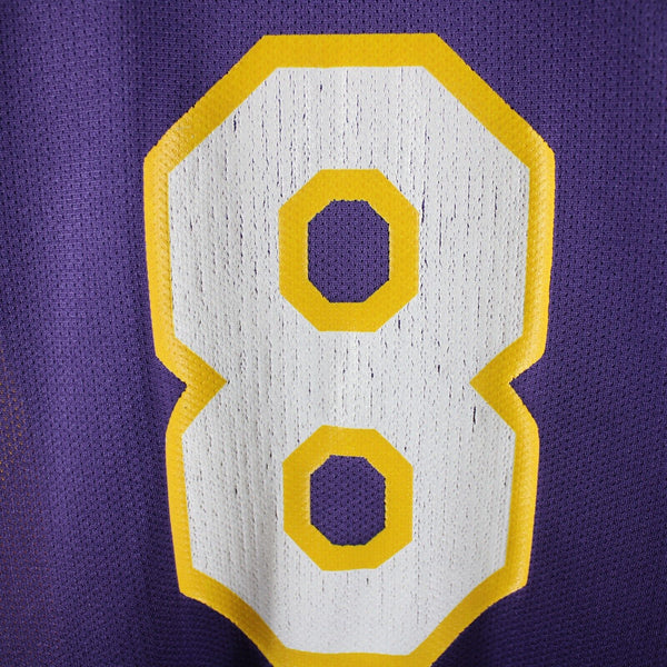Reebox Lakers 8 Bryant Sz XL Purple Yellow 100% Nylon Jersey