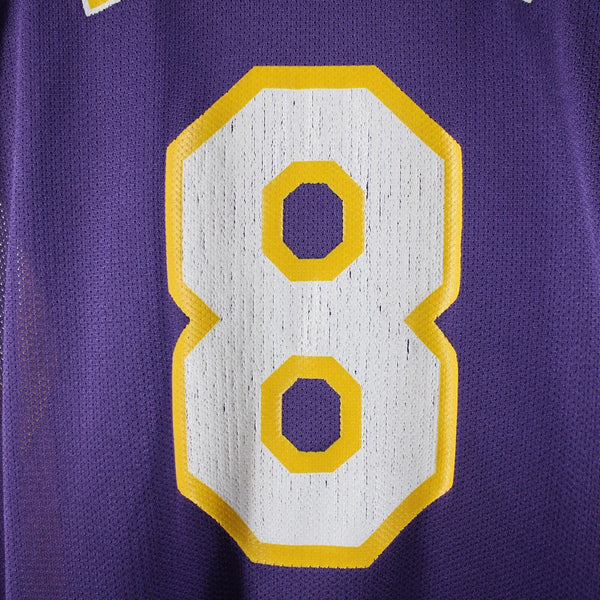 Reebox Lakers 8 Bryant Sz XL Purple Yellow 100% Nylon Jersey