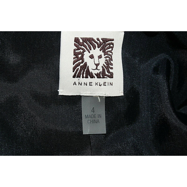 Anne Klein NEW $250 Sz 4 Black Zip Front 100% Leather Acetate Lined Jacket