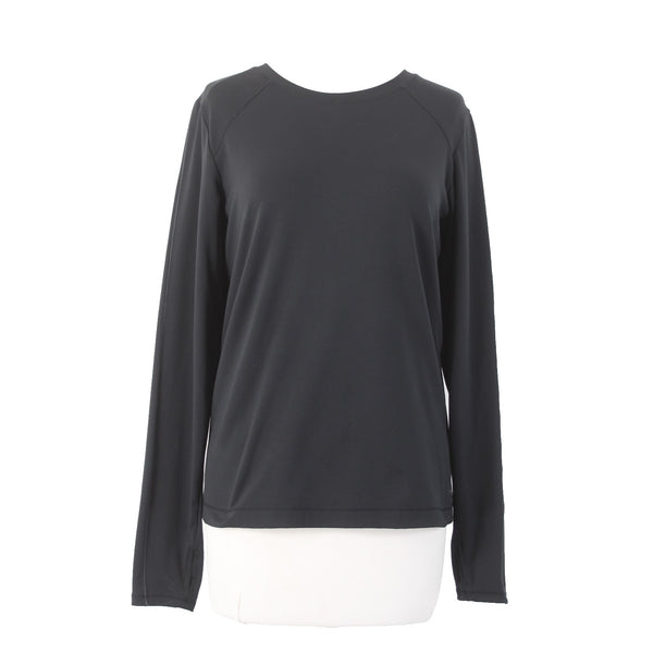 Mondetta AW Top Sz M Black Thumb Hole Sleeve Recycled Nylon Elastane AW Top