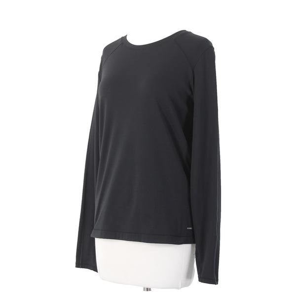 Mondetta AW Top Sz M Black Thumb Hole Sleeve Recycled Nylon Elastane AW Top