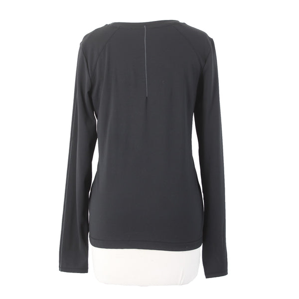 Mondetta AW Top Sz M Black Thumb Hole Sleeve Recycled Nylon Elastane AW Top