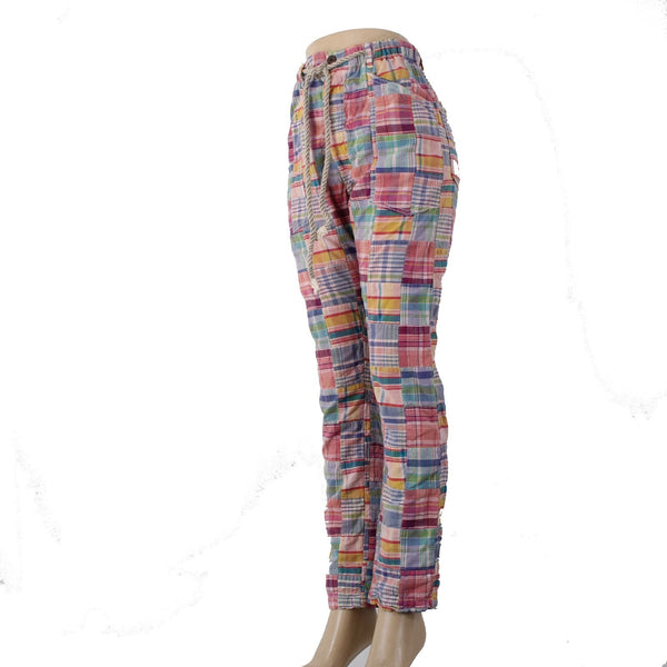 Dr Collectors Mollywood Pant Sz S x 32 Pink Multi Colored Pockets 100% Cotton