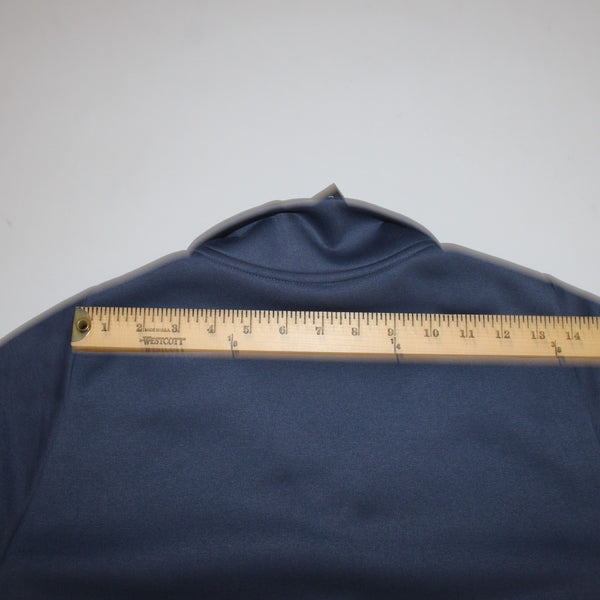 Nike Dri-Fit NEW Sz M Navy Blue Black 100% Polyester 1/3 Zip Pullover Sweater