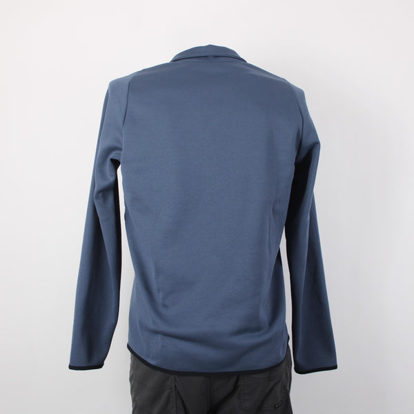 Nike Dri-Fit NEW Sz M Navy Blue Black 100% Polyester 1/3 Zip Pullover Sweater