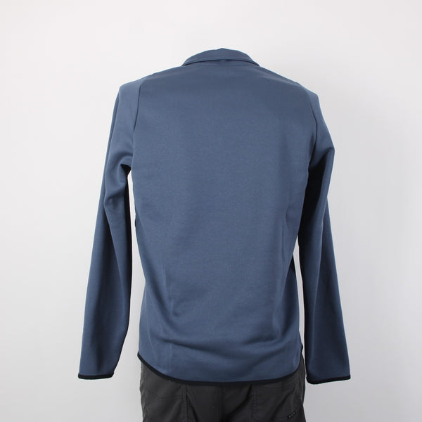 Nike Dri-Fit NEW Sz M Navy Blue Black 100% Polyester 1/3 Zip Pullover Sweater