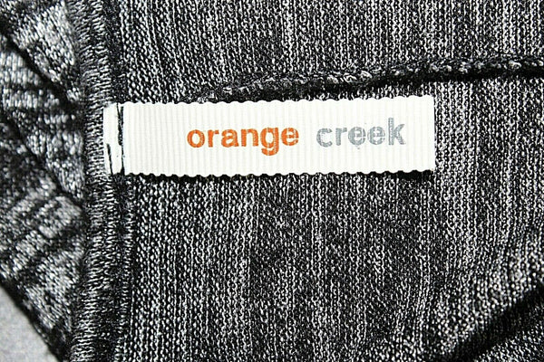 Orange Creek Sz S Charcoal Multi Elbow Patch Hi Lo Polyester Blend Knit Top