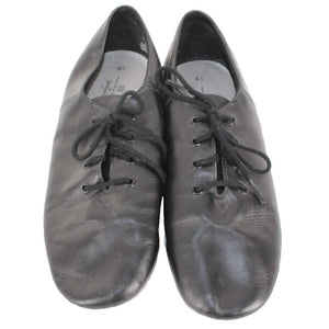 ABT Spotlights Sz 4.5 Black Lace Up Faux Leather Girls Dance Shoe