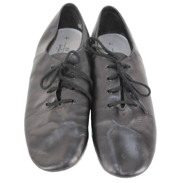 ABT Spotlights Sz 4.5 Black Lace Up Faux Leather Girls Dance Shoe