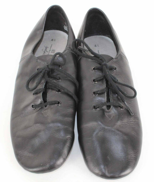 ABT Spotlights Sz 4.5 Black Lace Up Faux Leather Girls Dance Shoe