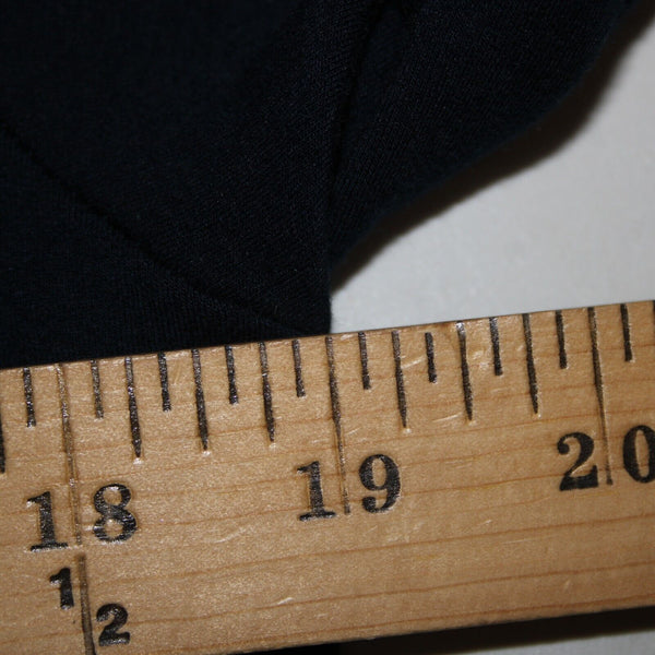 Monrow Sz S Navy White Stripe Embossed Stars Sleeve Cotton Blend Hooded Sweater