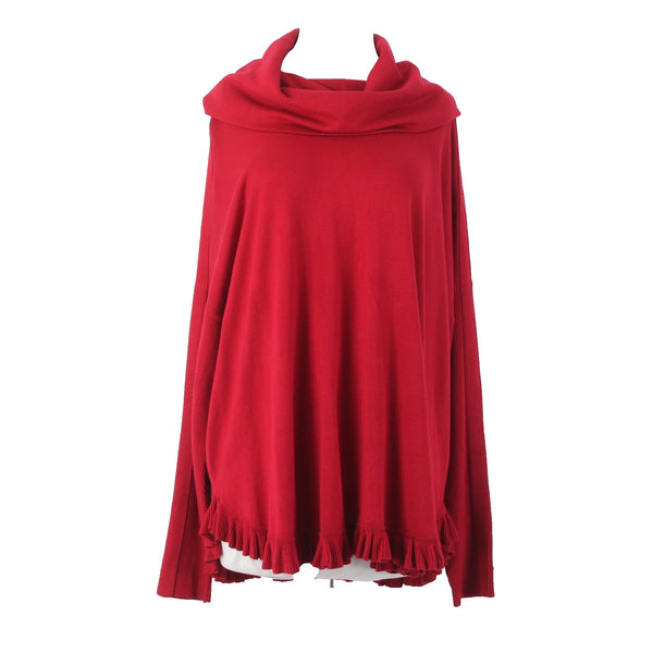 Joseph A Sweater NEW Sz XL Scarlet Red Cowl Neck Rayon Nylon Sweater