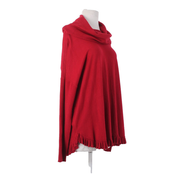 Joseph A Sweater NEW Sz XL Scarlet Red Cowl Neck Rayon Nylon Sweater