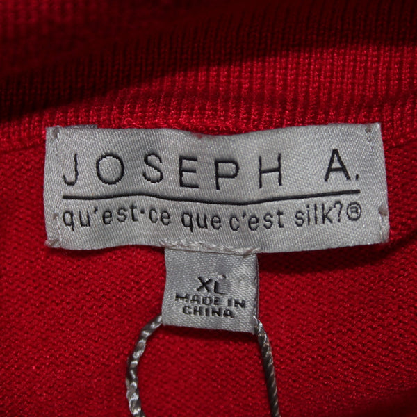 Joseph A Sweater NEW Sz XL Scarlet Red Cowl Neck Rayon Nylon Sweater