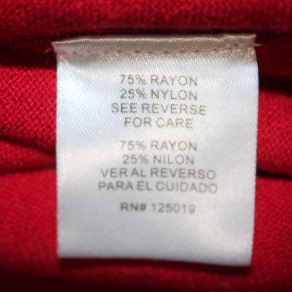Joseph A Sweater NEW Sz XL Scarlet Red Cowl Neck Rayon Nylon Sweater