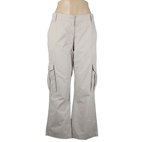 Calvin Klein Jeans Sz 12 x 28 Tan Beige Cargo Wide Leg 100% Cotton Pant