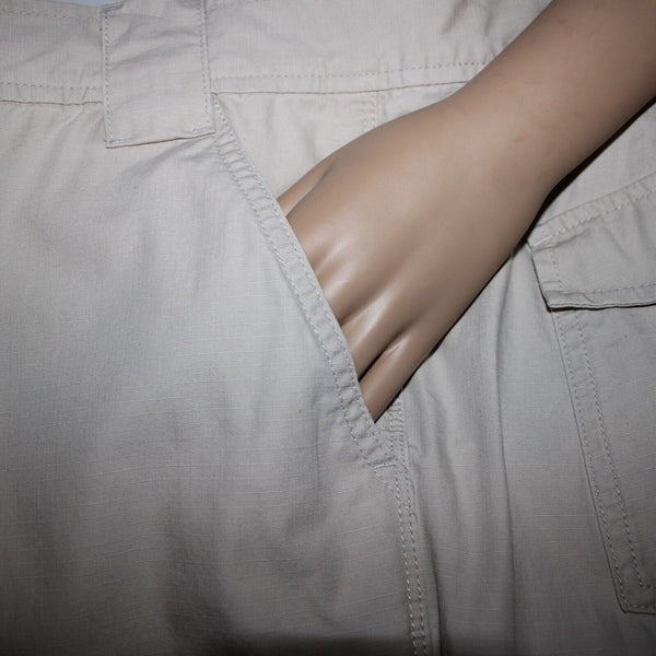 Calvin Klein Jeans Sz 12 x 28 Tan Beige Cargo Wide Leg 100% Cotton Pant