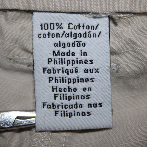 Calvin Klein Jeans Sz 12 x 28 Tan Beige Cargo Wide Leg 100% Cotton Pant