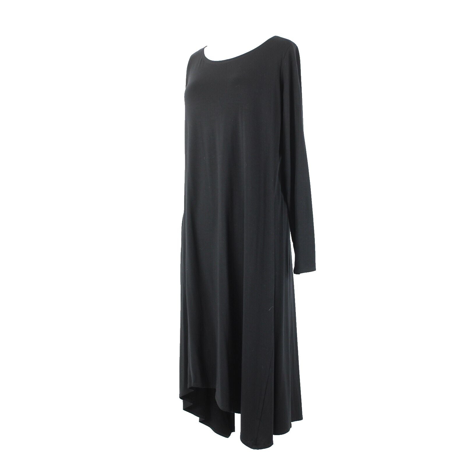 Eileen Fisher NEW $188 Black Ballet Flowy Tencel Lyocell Spandex Dress