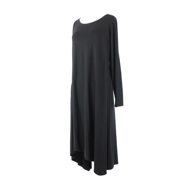 Eileen Fisher NEW $188 Black Ballet Flowy Tencel Lyocell Spandex Dress