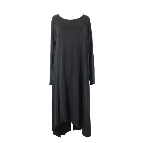 Eileen Fisher NEW $188 Black Ballet Flowy Tencel Lyocell Spandex Dress