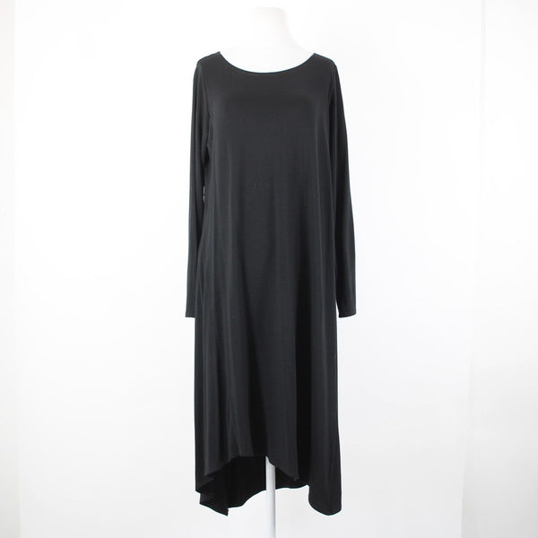 Eileen Fisher NEW $188 Black Ballet Flowy Tencel Lyocell Spandex Dress
