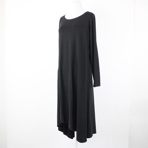 Eileen Fisher NEW $188 Black Ballet Flowy Tencel Lyocell Spandex Dress