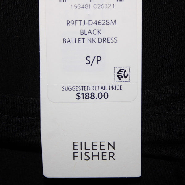 Eileen Fisher NEW $188 Black Ballet Flowy Tencel Lyocell Spandex Dress