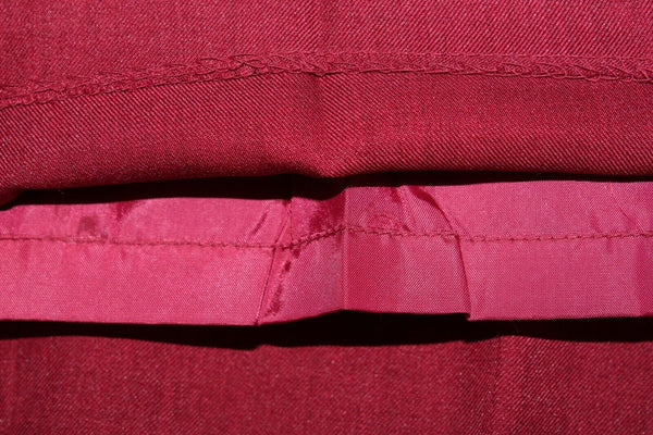 Pret A Porter Sz 18 x 31 Burgundy Red Lined Straight 100% Polyester Trouser Pant
