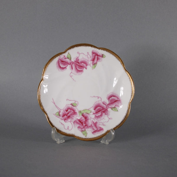 Salisbury Tea Cup With Saucer Sweet Pea White Pink Floral Bone China Tea Cup