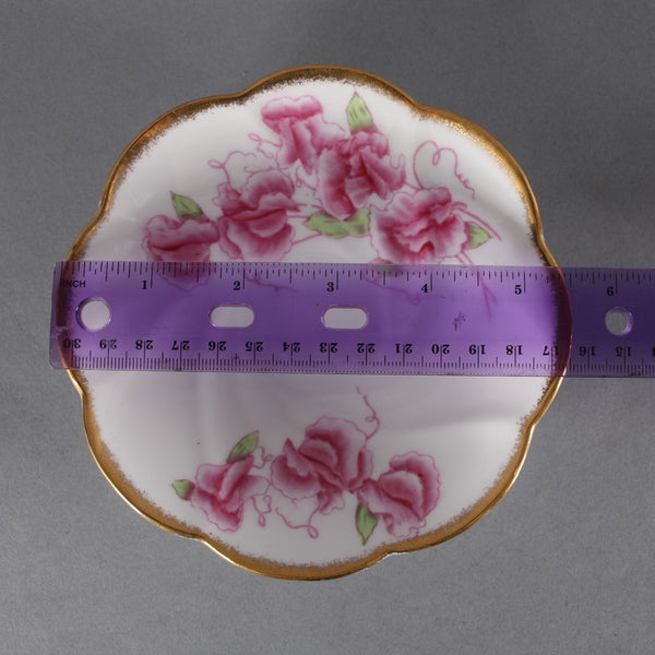 Salisbury Tea Cup With Saucer Sweet Pea White Pink Floral Bone China Tea Cup