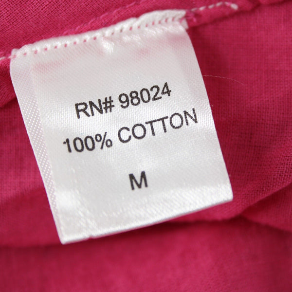 House Of Harlow 1960 NEW Sz M Pink Lined Button Up Ruffle 100% Cotton Dress