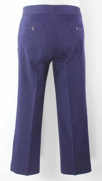 Laundry Shelli Segal Sz 6 x 24 Navy Cotton Blend Capri Pant