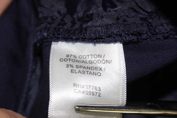 Laundry Shelli Segal Sz 6 x 24 Navy Cotton Blend Capri Pant
