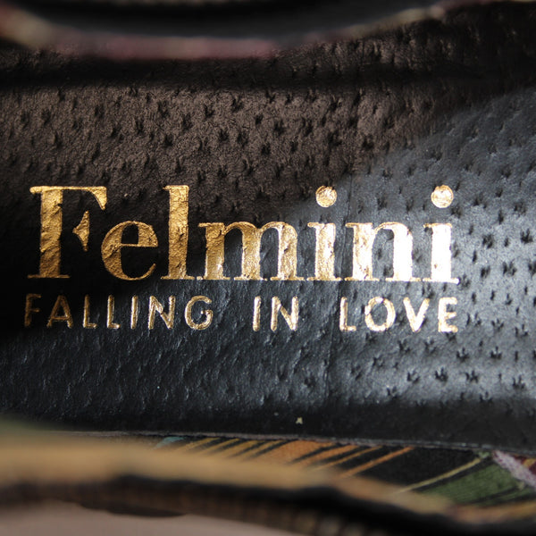 Felmini Falling In Love Sz 36 Black Zipper Leather Upper Fabric Insole 1" Boots
