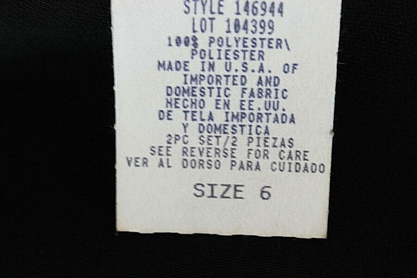 SL Fashion NEW Sz 6 Black 2Pc Elastic Waist Chiffon Overlay 100% Poly Dress