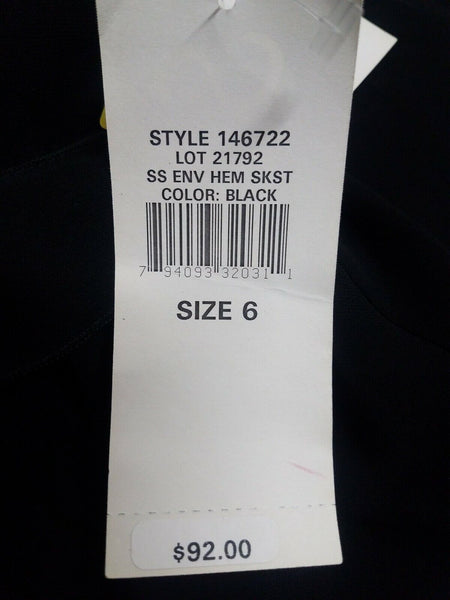 SL Fashion NEW Sz 6 Black 2Pc Elastic Waist Chiffon Overlay 100% Poly Dress
