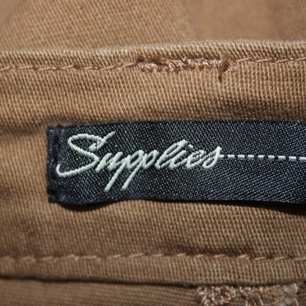 Supplies 14 Pant NEW $35 Sz 14 x 32 Brown High Rise Wide Leg Cotton Spandex Pant