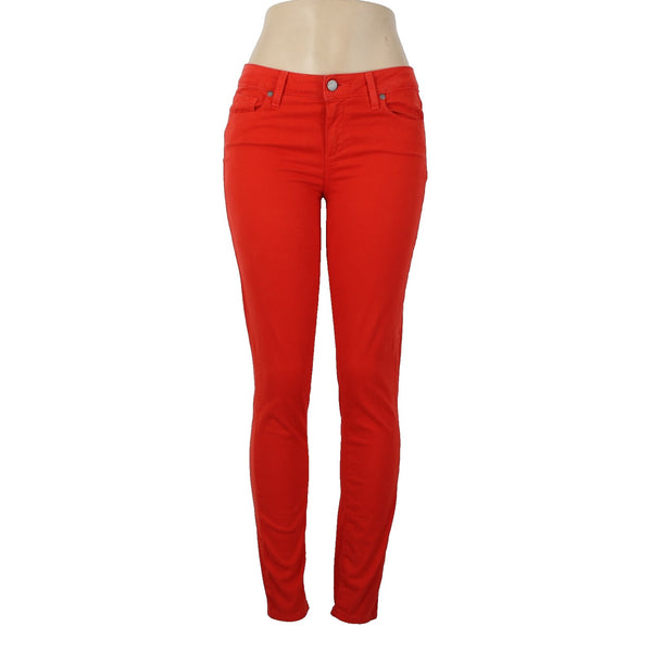 Paige Verdugo Sz 29 x 29 Red Ultra Skinny Pocket Cotton Rayon Polyurethane Jeans