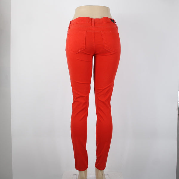 Paige Verdugo Sz 29 x 29 Red Ultra Skinny Pocket Cotton Rayon Polyurethane Jeans