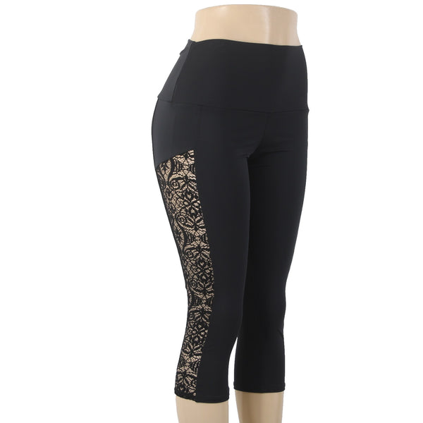 Onzie AW Pant NEW $69 Stunner Sz S/M x 20 Black Side Lace 100% Poly AW Pant