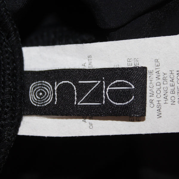 Onzie AW Pant NEW $69 Stunner Sz S/M x 20 Black Side Lace 100% Poly AW Pant