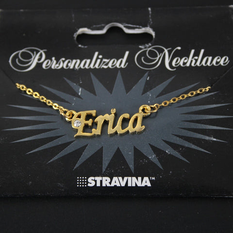 ERICA NEW Goldtone Rhinestone Accent 14.5" w 4.5" Multi Ring Ext Necklace