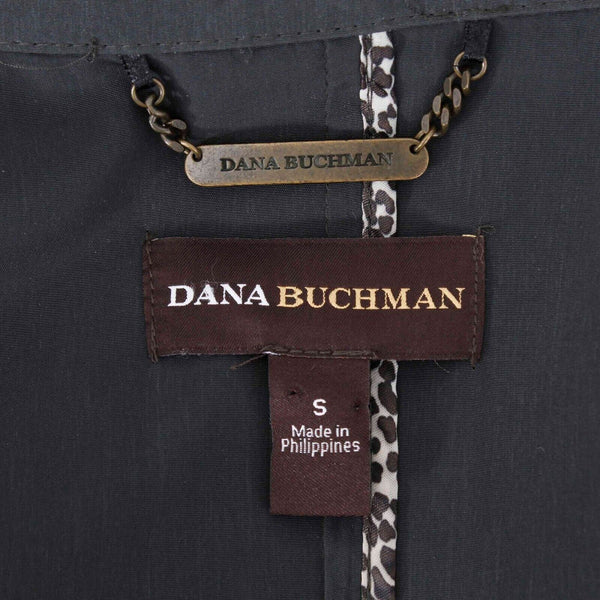 Dana Buchman Sz S Forest Green Polyester Cargo Tab Sleeve Jacket