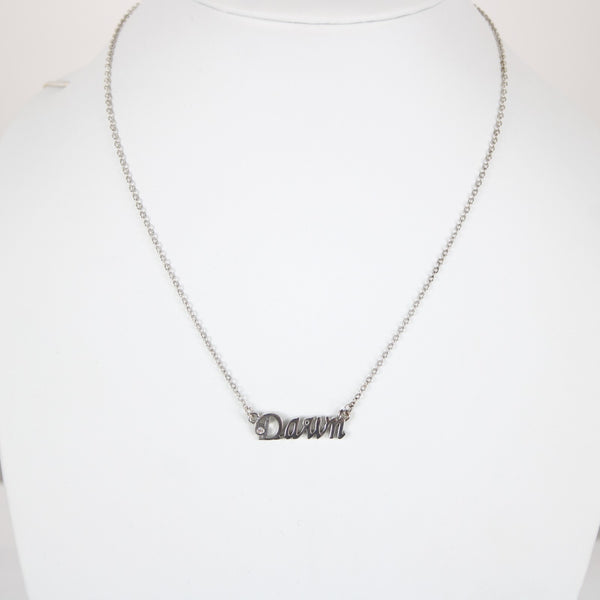 DAWN Silvertone NEW Rhinestone Accent 14.5" w 4.5" Multi Ring Ext Necklace