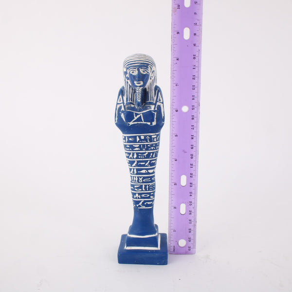 Field Museum Figurine NEW $50 Blue White Egyptian Ushabti 8" Figurine